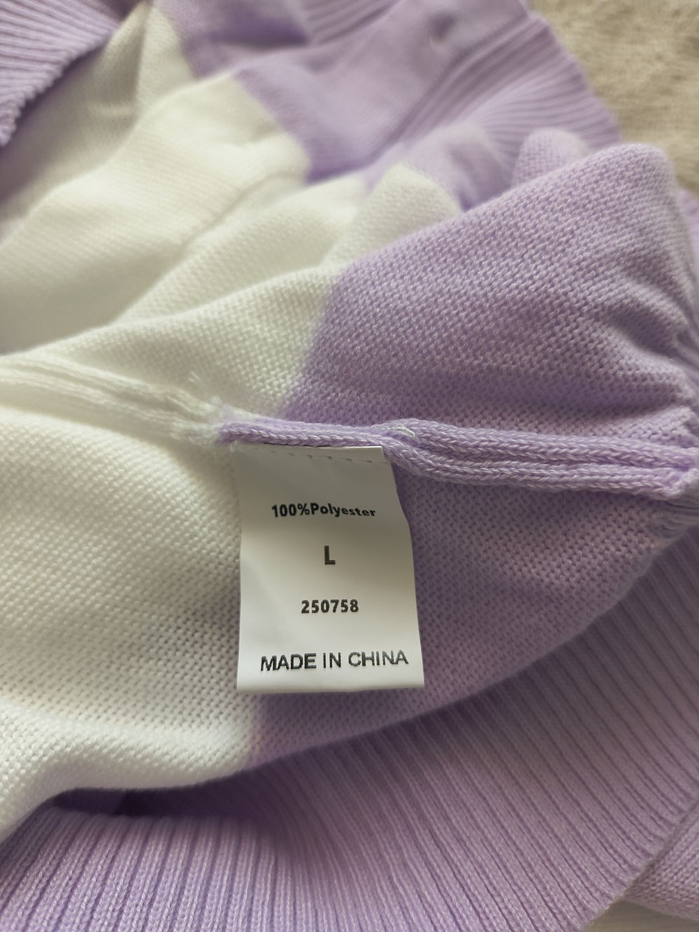 Makeover Essentials Hooded Button-Front Cardigan in Cream & Lavender - Picture 8 of 9